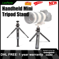 Lanparte Aluminum Handheld Mini Tripod Stand with Universal Angle-adjustable Ball Head for Sony ZV-E10 A7S3 A6500 DSLR Camera
