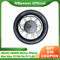 NBpower/QS205 50H V3 48-96V 3000W 5000W 150mm Dropout Ebike BLDC Hub Motor Wheel Motorcycle Wheel Electric Bicycle Motor Wheel