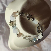Stylish Crystal Star Beaded Bracelet Y2K Cool Star Wristband Sweet