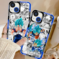 Dragon Ball Goku Vegeta For iPhone 15 14 13 12 11 Mini XS XR X Pro MAX 8 7 6 Plus SE Angel Eyes Transparent Apple Case