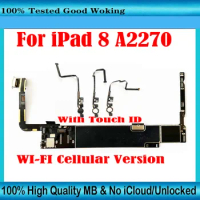WI-FI Cellular Version For ipad 8 A2270 32GB 128GB Motherboard With Full Chips Unlocked Mainboard 100% Original Logic board