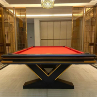 Chinese standard black eight billiard table light luxury fashion home nine billiard table villa commercial