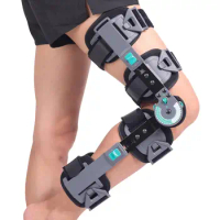 Hinged Knee Brace, Post Op ROM Adjustable Recovery Support for ACL, MCL, PCL Injury, Orthopedic Guard Immobilizer Stabilizer