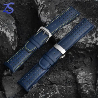 22mm 23mm Genuine Watchband For CITIZEN Blue Ange AT8020 JY8078 In The Air Cowhide Strap Leather Watch Band High Quality