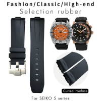 21mm 22mm 23mm Rubber Watchband For Seiko 5 SKX SRPD53K1 HydroConquest L3 Rolex DEEPSEA Hamilton Tissot T035.617 Silicone Strap