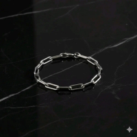 GELANG TITANIUM RANTAI SILVER MINIMALIS – BRACELET CHAIN STAINLESS STEEL ELEGAN
