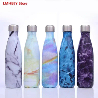 【Hhot】 500/1000ml Double-Wall Insulated Vacuum Flask Stainless Steel Thermos Water Bottle Cola Water