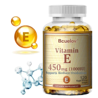 Bcuelov Vitamin E 450MG (1000IU) Capsules Supplement - Reduces Oxidation. Supports a Healthy Immune