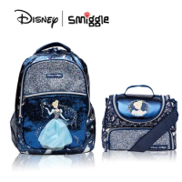 Disney Snow White Schoolbag Smiggle female Minnie Wheel Backpack Mickey Children's knapsack Trolleys Bag 3-16 years hot-selling