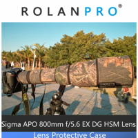 ROLANPRO Lens Camouflage Coat Rain Cover For Sigma EX 800mm f/5.6 APO HSM Lens Protective Case For Canon Nikon Lens Sleeve