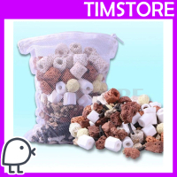 (STO8) Aquarium Zipper Mesh Bag Pond Filter