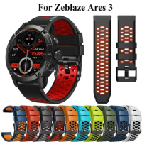 Hot 24mm Silicone Sport Watch Band For Zeblaze Ares 3 Strap Smart Watch Wristband Bracelet Watchband For Zeblaze Ares3 Accessory