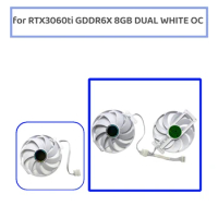 For RTX3060ti GDDR6X 8GB DUAL WHITE OC Graphics Card Cooling Fan Replacement Accessories