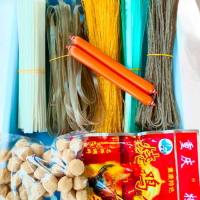 เส้นมะส่าแห้ง   1 ชุด 145บาท မာလာဟင်းတစုံ145ဘတ်
