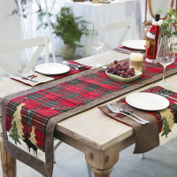 圣誕節裝飾品抱枕枕套餐桌布麋鹿靠墊北歐餐廳平安夜派對布置桌墊