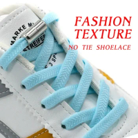 Elastic No Tie Shoelaces Flat Shoe Laces For Kids and Adult Sneakers for Shoelace Metal Lock Laces Shoe Strings Quick wear Lazy
