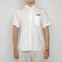 Kemeja CDG PLAY TEXT POCKET BLACK WHITE SHIRT 1005 ORIGINAL Size L