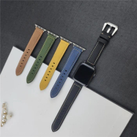 Leather Bands for iWatch Series 7 6 5 4 3 strap 45mm 44mm 42mm for apple watch band 41mm 40mm 38mm iWatch SE leather strap belt