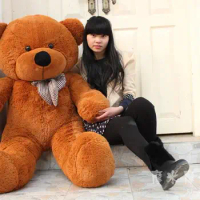 Stuffed animal 140 cm bowtie Teddy bear plush toy bear throw pillow doll w3358