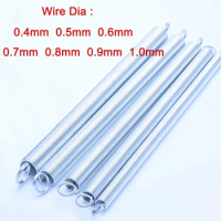 Zinc Plated Tension Extension Spring Wire Dia 0.4mm-1.0mm Double Coil Springs Outer Dia 3mm-10mm Length 300mm Various Sizes