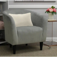 Accent Chair, Microfiber Tub Accent Chair, for Living Room, Furniture Dove Gray Accent Chairs