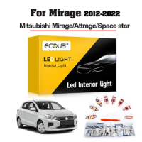 7P LED Interior Light Kit for Mitsubishi Mirage Attrage Space star 2012- 2018 2019 2020 2021 2022 Dome Trunk License Plate Light