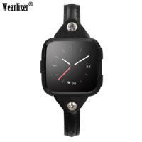 2019 Watch Leather Band for Fitbit Versa Strap Bracelet Watch Band Watch Accessories Wristband for Fitbit Versa Watch