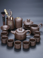 原礦貔貅壺功夫茶具紫砂泥三才蓋碗茶杯整套泡茶器家用陶瓷茶組合