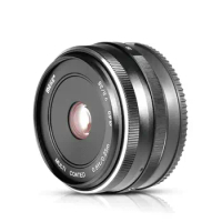 Meike 28mm f2.8 Fixed Manual Focus Lens for Olympus Panasonic M4/3/Fujifilm X/Sony E/Canon EF-M Cameras