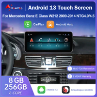 Android 13 Radio for Mercedes-Benz E Class W212 2009-2014 GPS Navigation Bluetooth WiFi Head Unit CarPlay Android Auto Screen