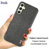 IMAK Cloth Fabric Pattern Hard Case for Samsung Galaxy A54 5G Luxury Cover Slim Phone Coque Samsung A34 A 54 34 Back Panel Funda