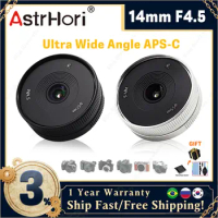Astrhori 14mm F4.5 Camera Lens Ultra Wide Angle APS-C for Sony E Nikon Z Fuji Fujifilm X Canon EFM EOS-M M4/3 mount