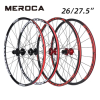 MEROCA Ultra-light Mountain Bike Wheelset Aluminum Alloy Quick Release 26 27.5 Inch Wheel Set Disc Brake Bicycle Wheelset