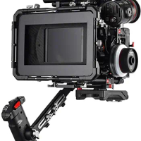 JTZ DP30 Camera Cage Baseplate DSLR Rig &amp; Top Handle+Shoulder Grip+Matte box+Follow Focus for Panasonic Lumix GH3 GH4 GH5