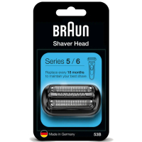 Braun Series 5/6 53B Electric Shaver Head Replacement - Black