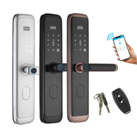 TTlock Smart Digital Door Lock WiFi Remote Control house security Anti theft fingerprint door lock Tuya for Home