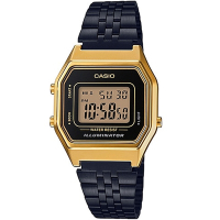 CASIO 卡西歐 復古方形計時電子錶- LA680WEGB-1A/24mm