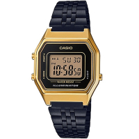 CASIO 卡西歐 復古方形計時電子錶- LA680WEGB-1A/24mm / 考試錶