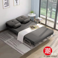 C est Chic Times小時代5段調節扶手貓抓布沙發床(幅100)-岩灰 W100*D72*H80 cm