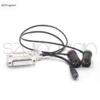 Lectrosonics /Wisycom /Sennheiser /Sony /Audio LTD receiver DB25 female connector to XLR 3-pin and DC female audio output power