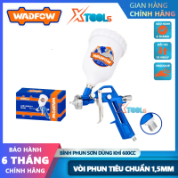 Bình phun sơn dùng khí 600cc WADFOW WGA1504 Vòi phun tiêu chuẩn 1,5mm, dung tích bình 600cc áp suất 