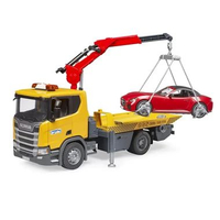 Bruder 3552 Scania Super 560R Tow Truck w/ L&S Module & Roadster - Mainan Truk Derek 2in1