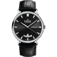 EDOX Les Bemonts 薄曼系列機械腕錶-黑 E83015.3.NIN