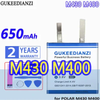 High Capacity GUKEEDIANZI Battery 322826 650mAh for POLAR M430 M400 GPS Sports Watch