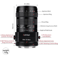 AstrHori 85mm F2.8 Full Frame Macro Tilt-Shift Manual Focus Prime Lens for Nikon Z Canon RF Fuji XF Sony E L-Mount Cameras