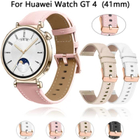 18mm Leather Strap For Huawei Watch GT 4 41mm Watch Bands For Garmin Venu 2S 3S/Vivoactive 4S 3S Wristband Bracelet Replacement