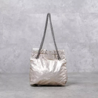 BALENCIAGA Tas BALENCIAGA CRUSH GHW CHAIN CALFSKIN GOLD TOTE BAG SMALL 100% ORIGINAL