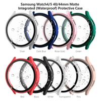 Glass+Case for Samsung Galaxy Watch 4 Waterproof PC Galaxy Watch 40mm 44mm Cover Watch Accessories Cover+Screen Protector