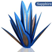 Metal Simulated Plant Agave Garden Patio Flower Pot Colorful Artificial Agave Plant Flower Pot Decoration Outdoor Decoration