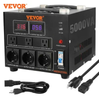 VEVOR Voltage Converter Transformer 500-5000W Heavy Duty Step Up/Down Transformer Convert 110V to 220V and 220V to 110V
